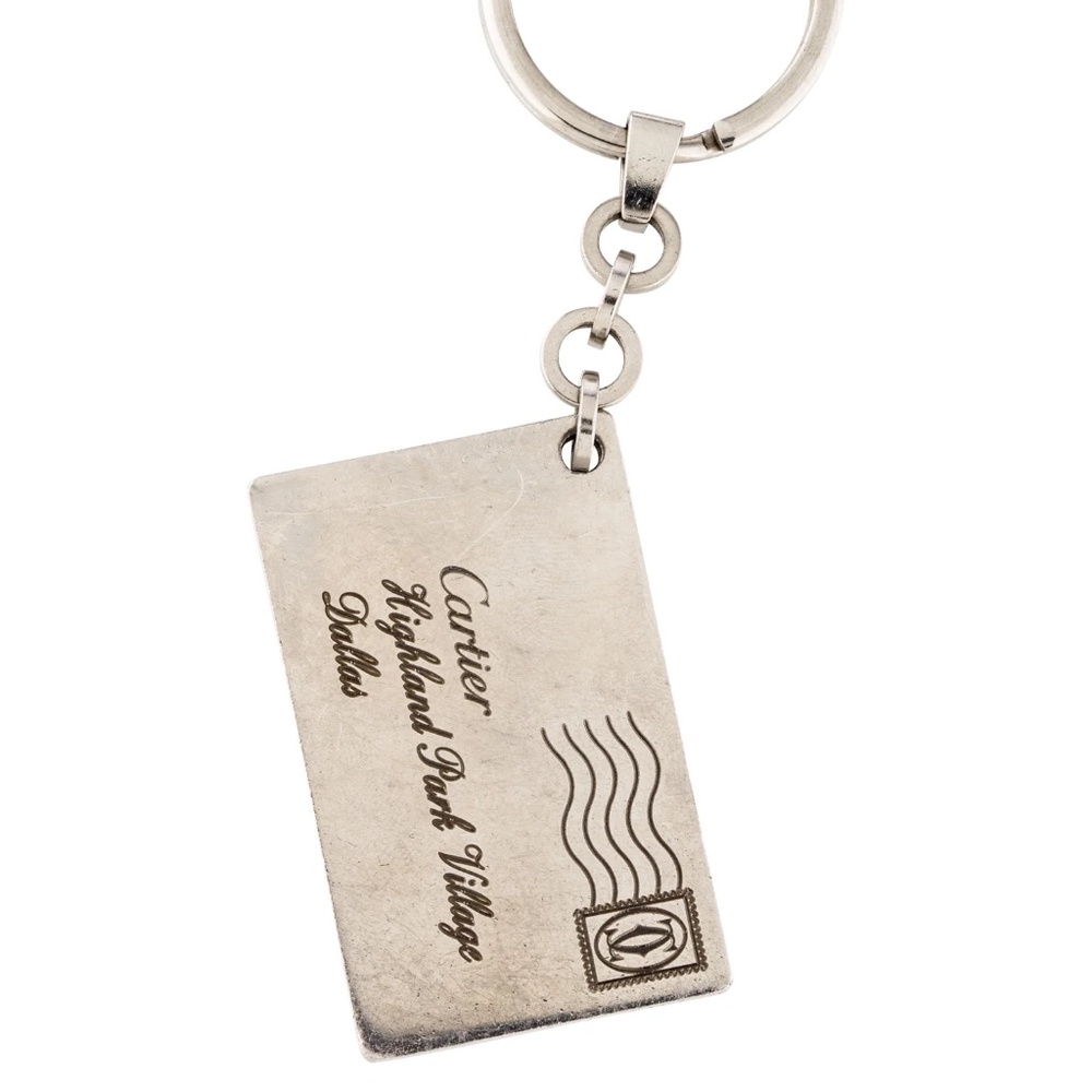 Vintage Cartier Envelope Logo Keychain